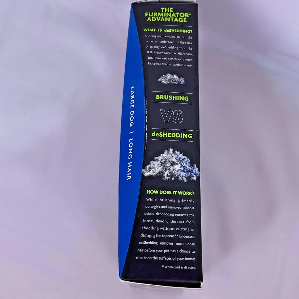 FURminator Undercoat deShedding Tool Large Dog Long Hair Grooming Brush NIB